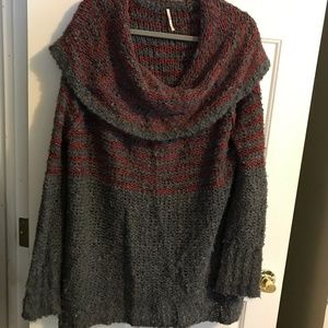 Free people long cowl neck sweater size m